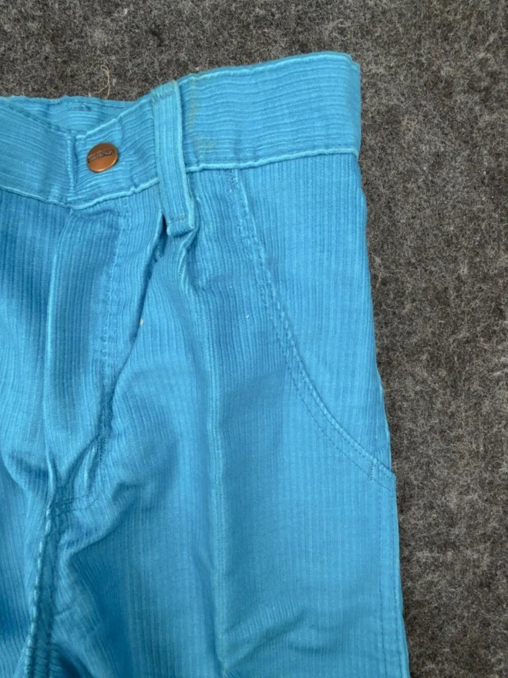 Maverick Corduroy Pants Girls 8 Slim Blue Cotton Blend Vintage 80s Deadstock NWT